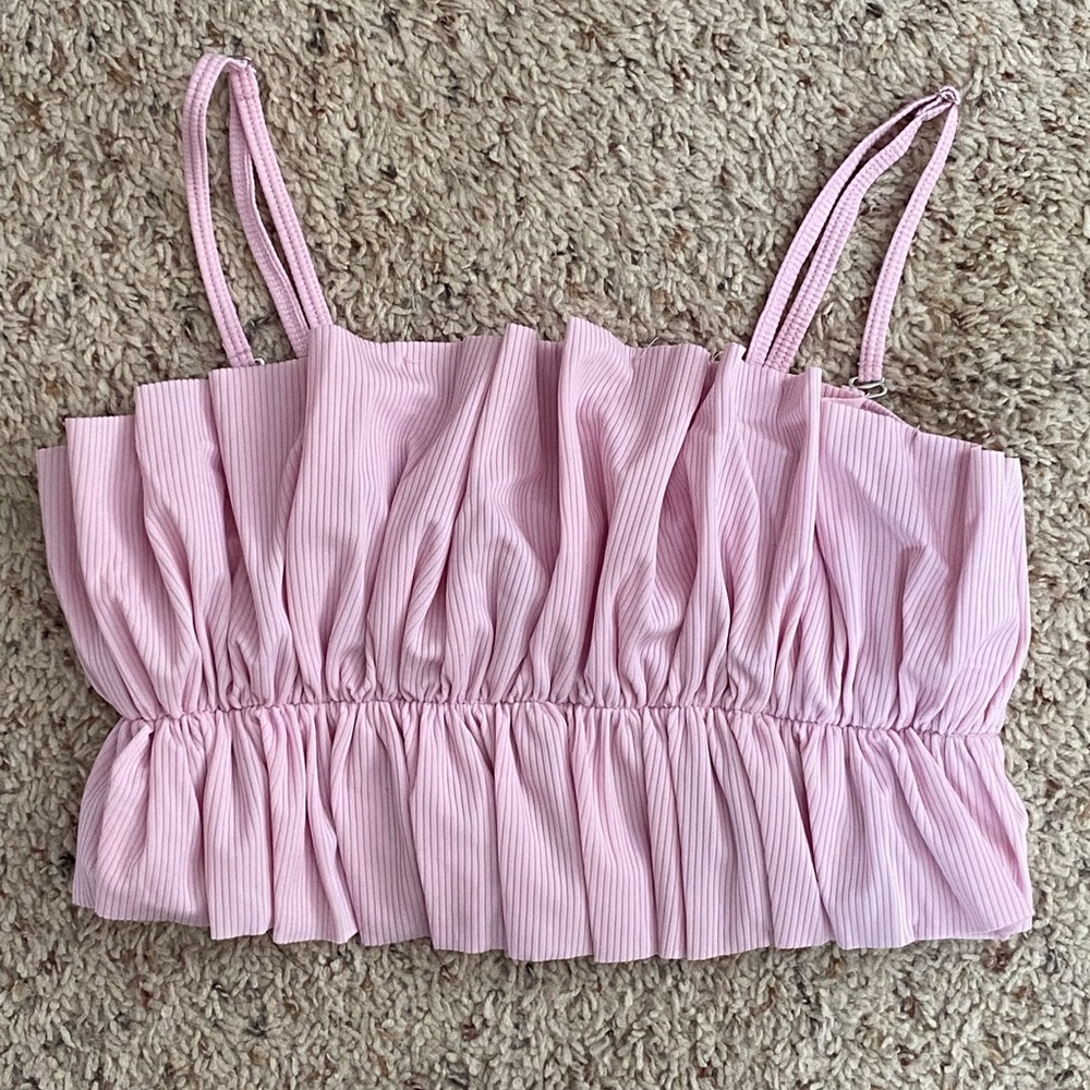 Kortni Jeane Oversized ruffle swim top
